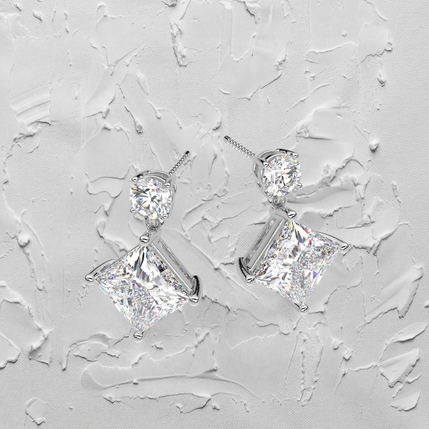 Empire Moissanite Diamond 925 Silver Earring
