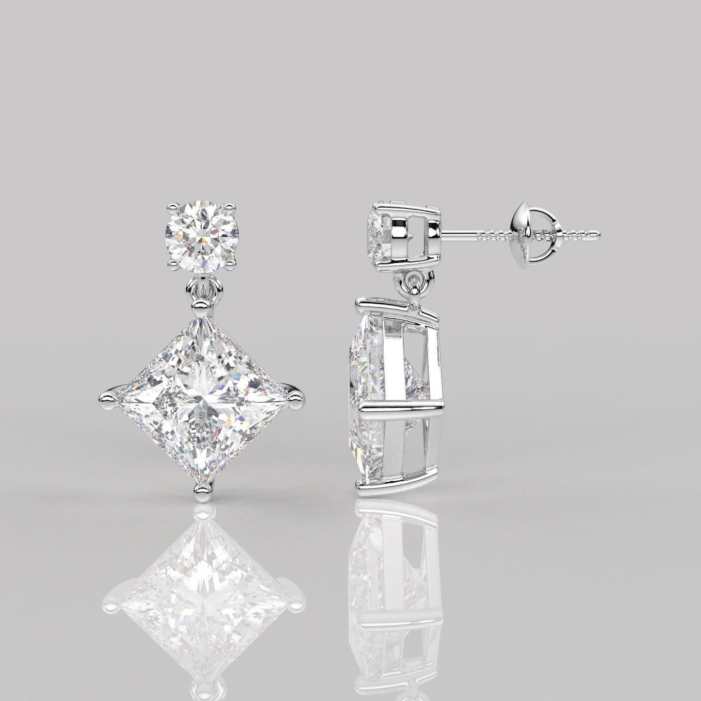 Empire Moissanite Diamond 925 Silver Earring