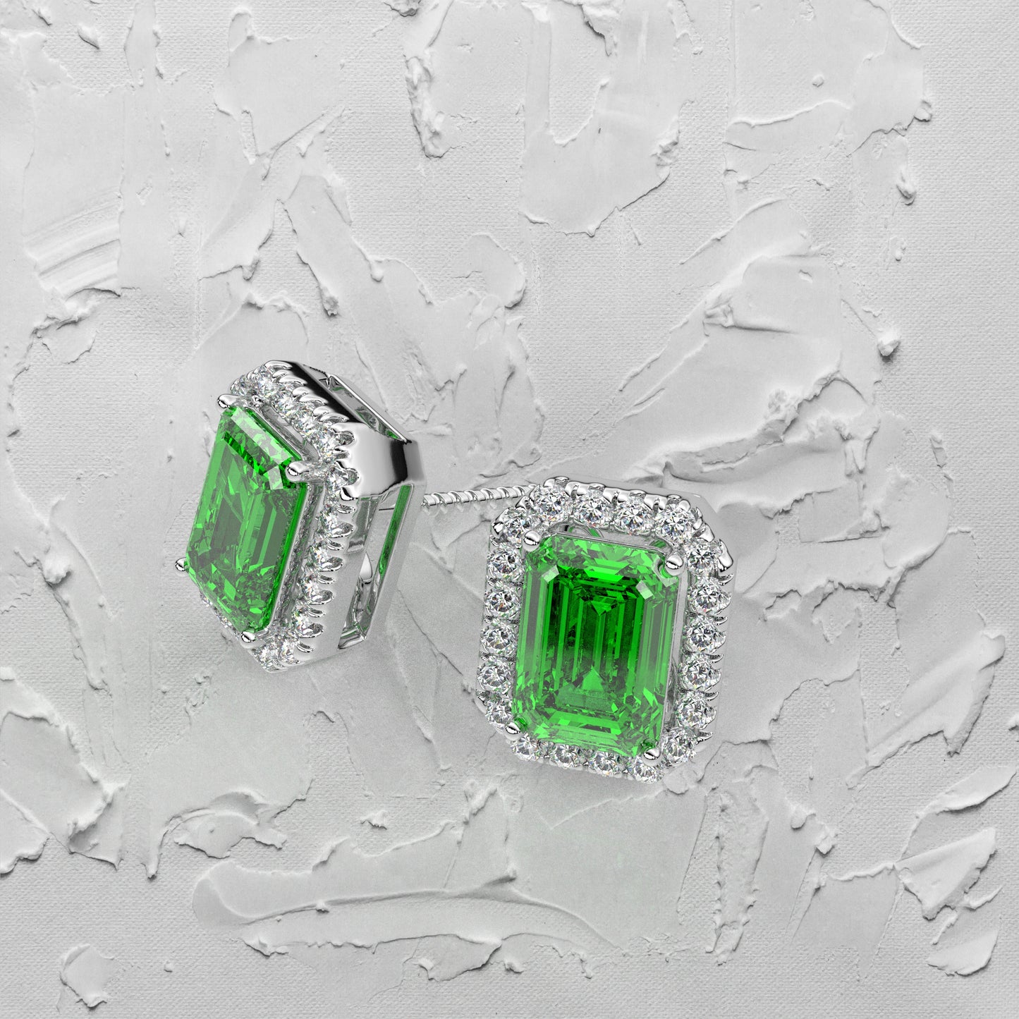 Inddus Moissanite Diamond 925 Silver Earring