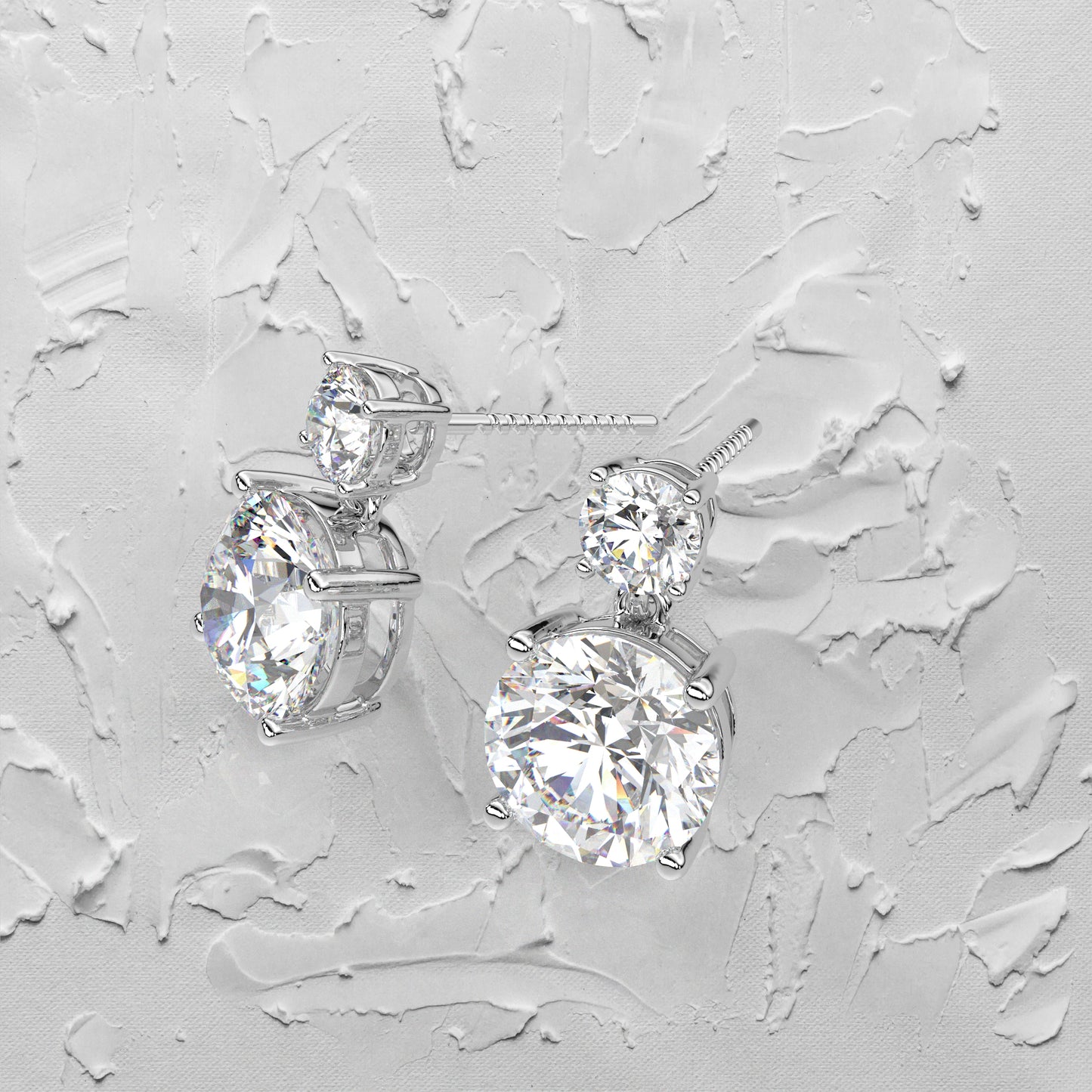 Peora 1 Carat Moissanite Diamond 925 Silver Earring