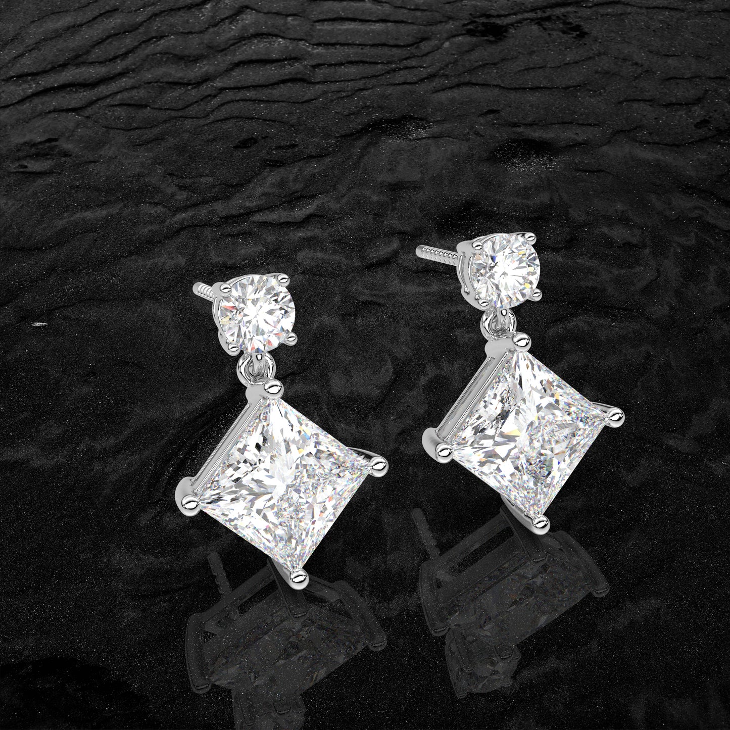 Empire Moissanite Diamond 925 Silver Earring