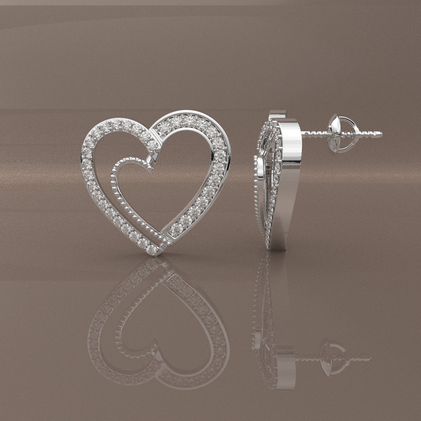 Sakura Moissanite Diamond 925 Silver Earring