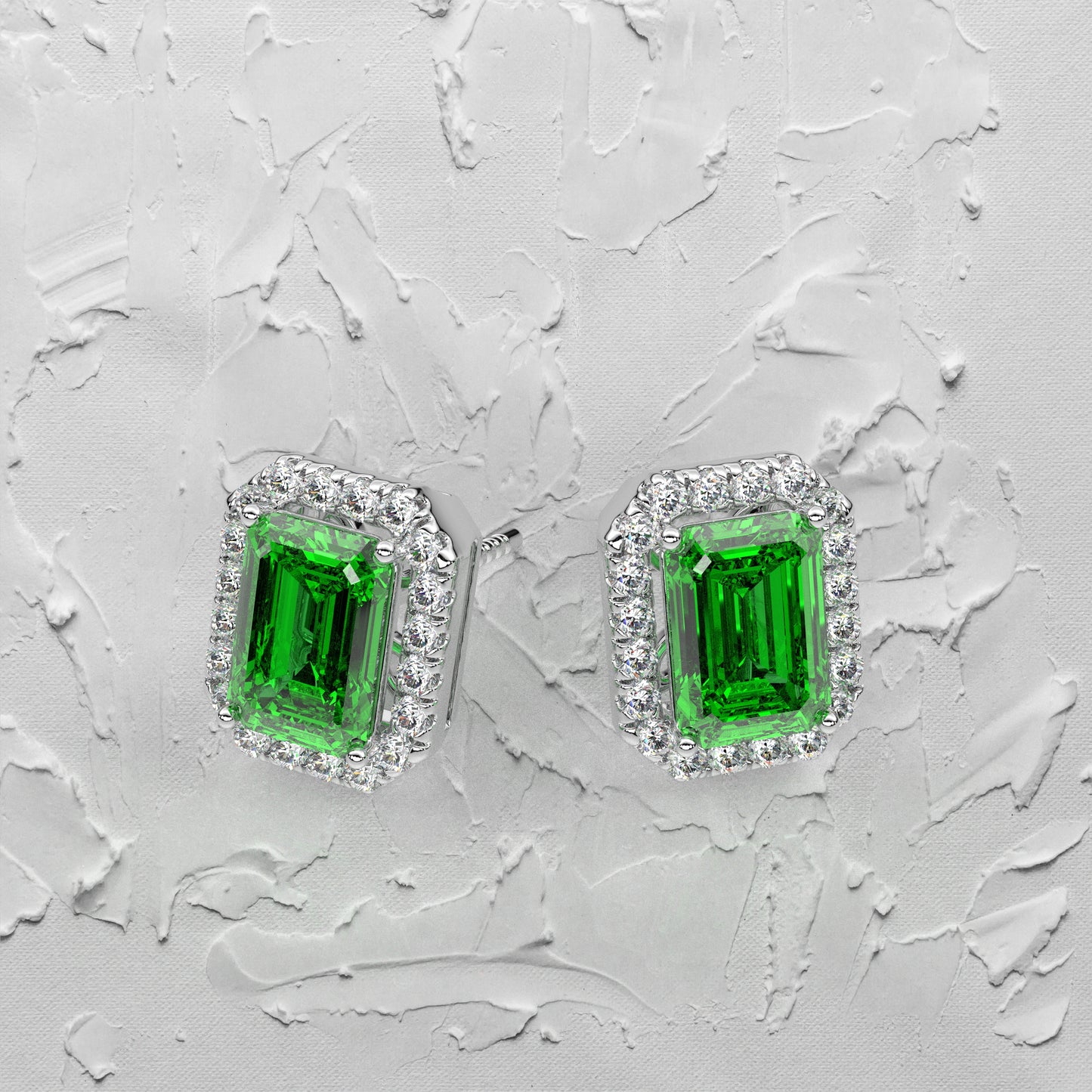 Inddus Moissanite Diamond 925 Silver Earring
