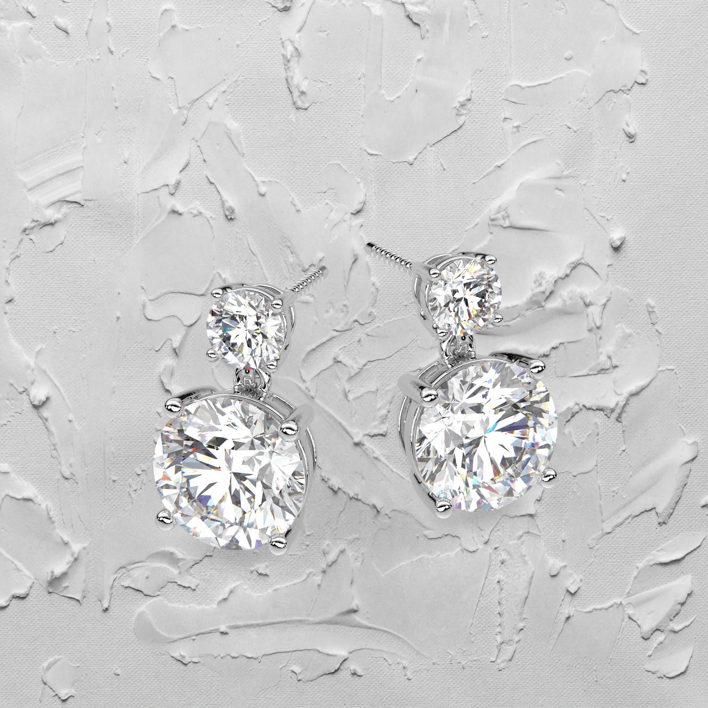 Peora 1 Carat Moissanite Diamond 925 Silver Earring