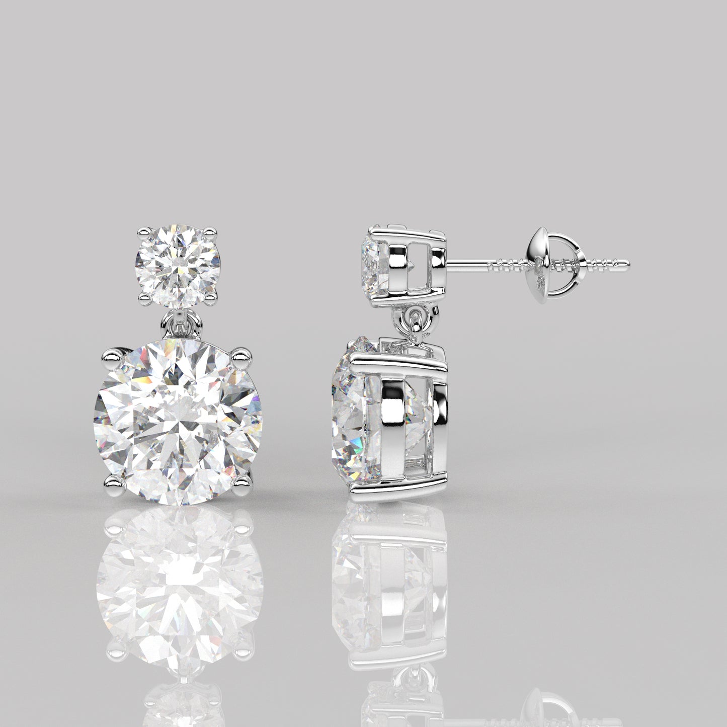 Peora 1 Carat Moissanite Diamond 925 Silver Earring