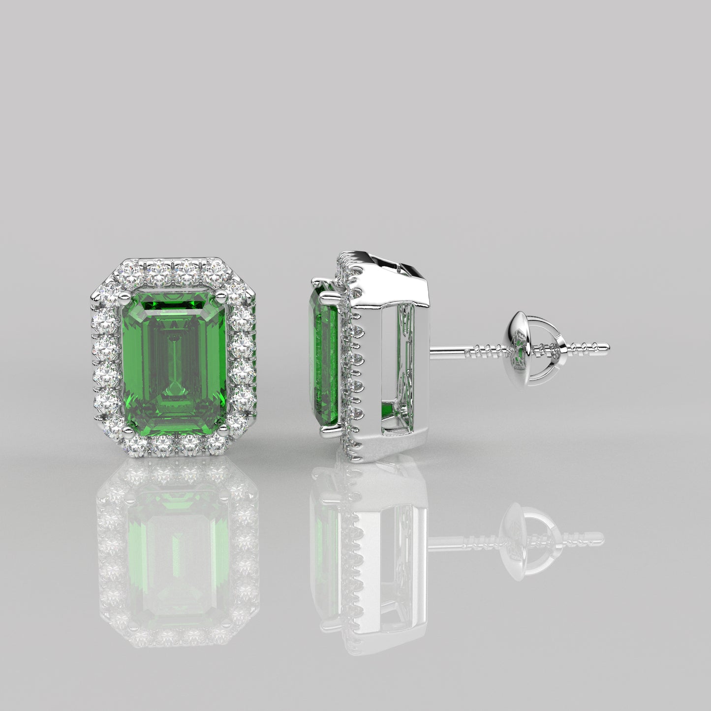 Inddus Moissanite Diamond 925 Silver Earring
