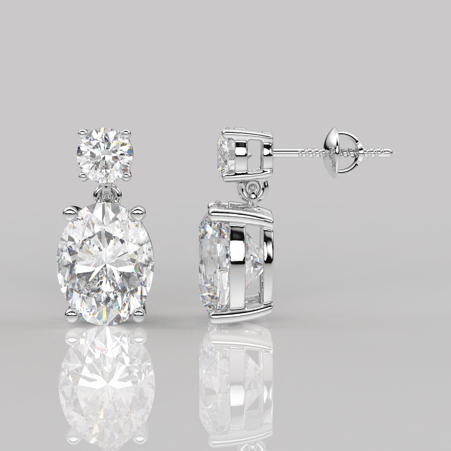 Siam 1 Carat Moissanite Diamond 925 Silver Earring
