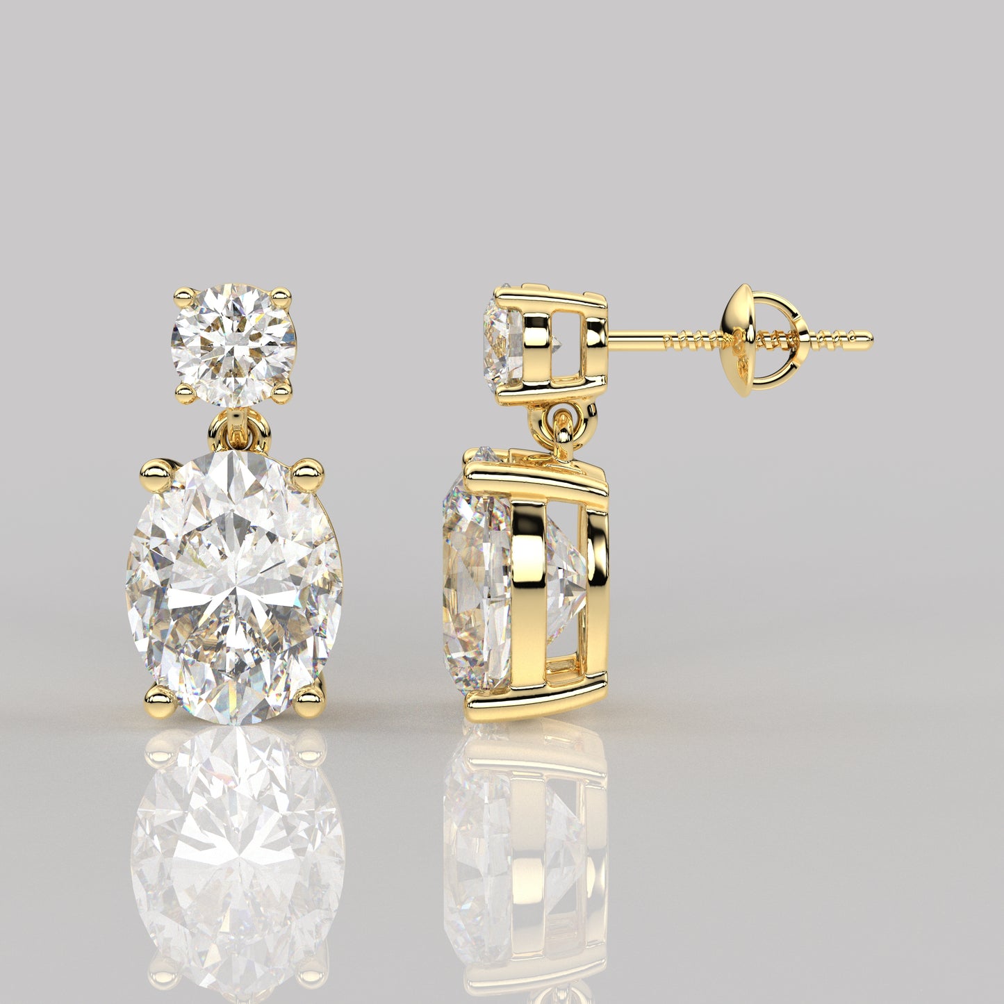 Siam 1 Carat Moissanite Diamond 925 Silver Earring