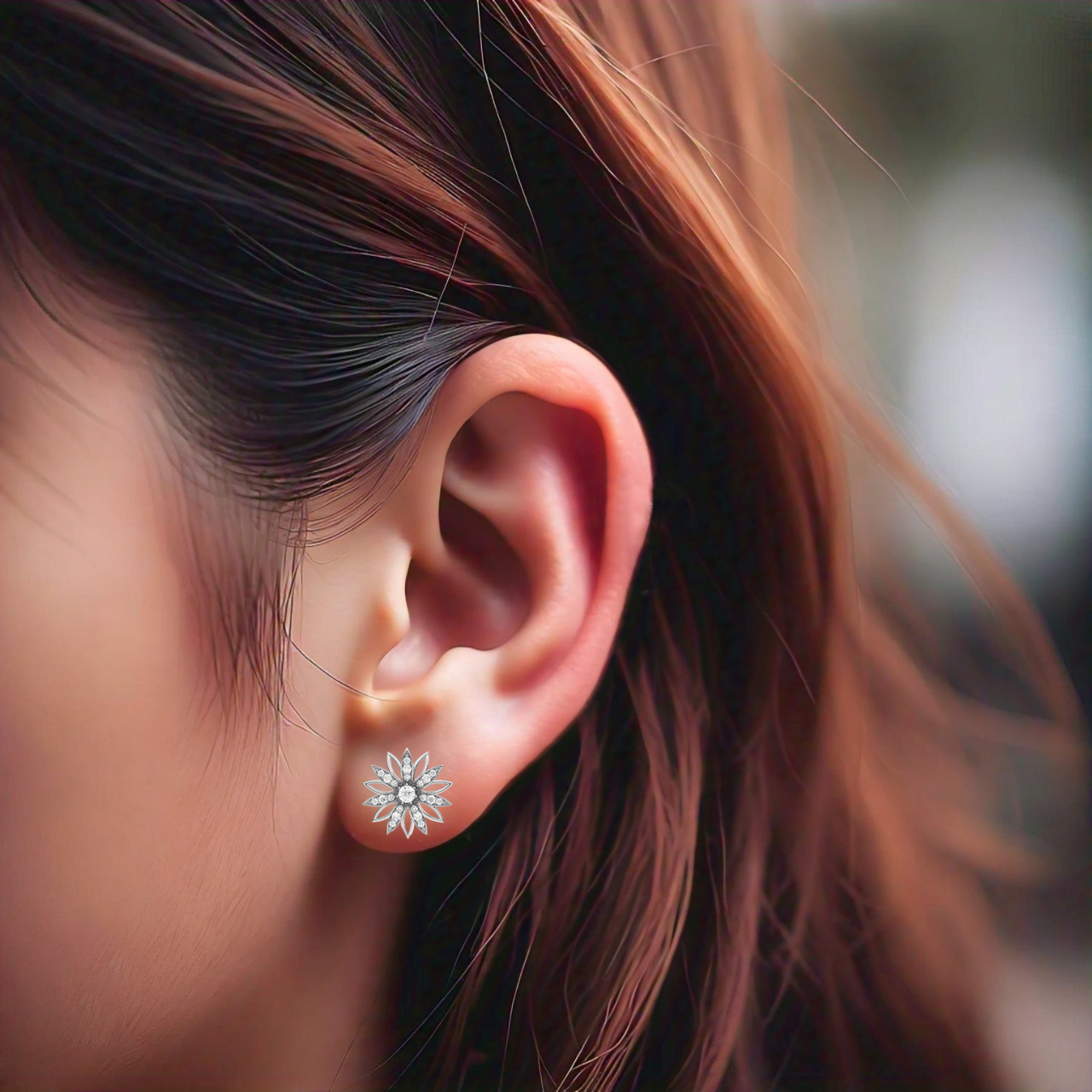 Symbol of Divinity Moissanite Diamond 925 Silver Earring