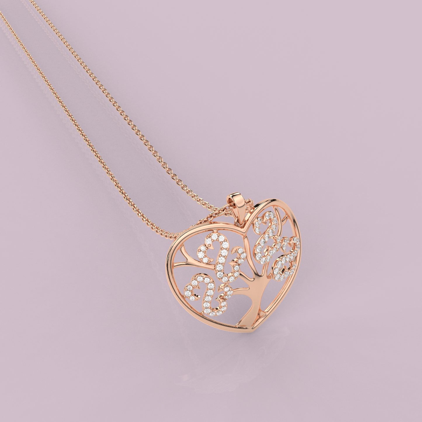 tree Moissanite Diamond 925 Silver Necklace