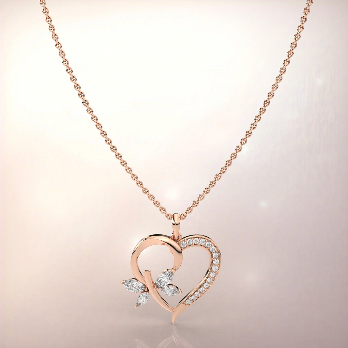 Butterfly Moissanite Diamond 925 Silver Necklace