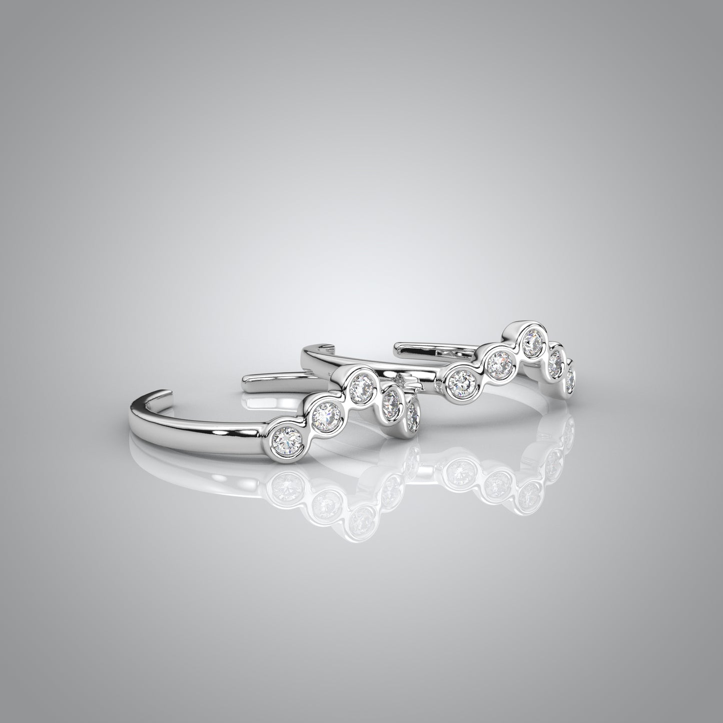 Moissanite Diamond Adjustable 925 Silver Toe Ring