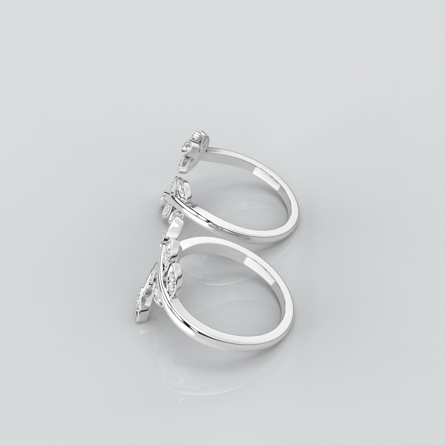 Leaf Moissanite Diamond 925 Silver Toe Ring