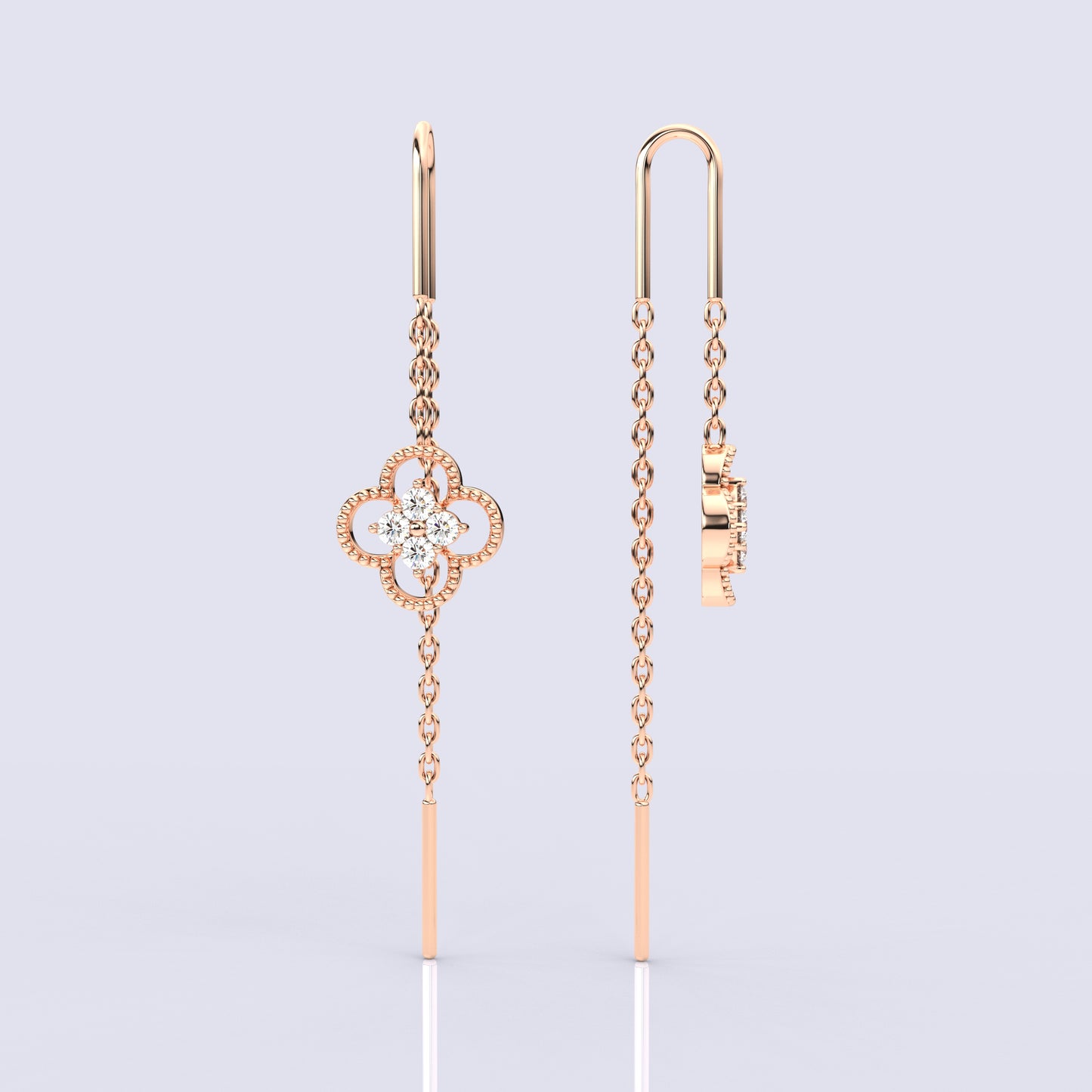 Rose gold Martha Sui Dhaga 925 silver Earring