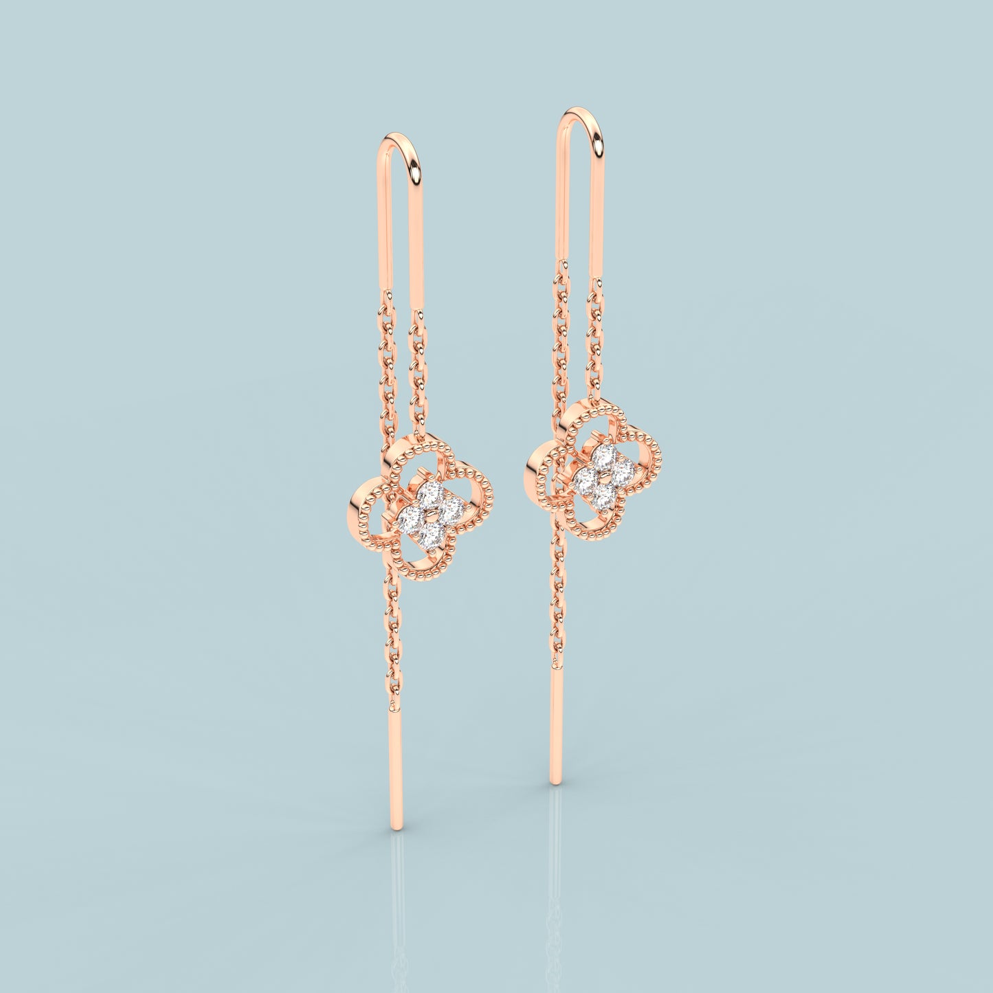 Rose gold Martha Sui Dhaga 925 silver Earring