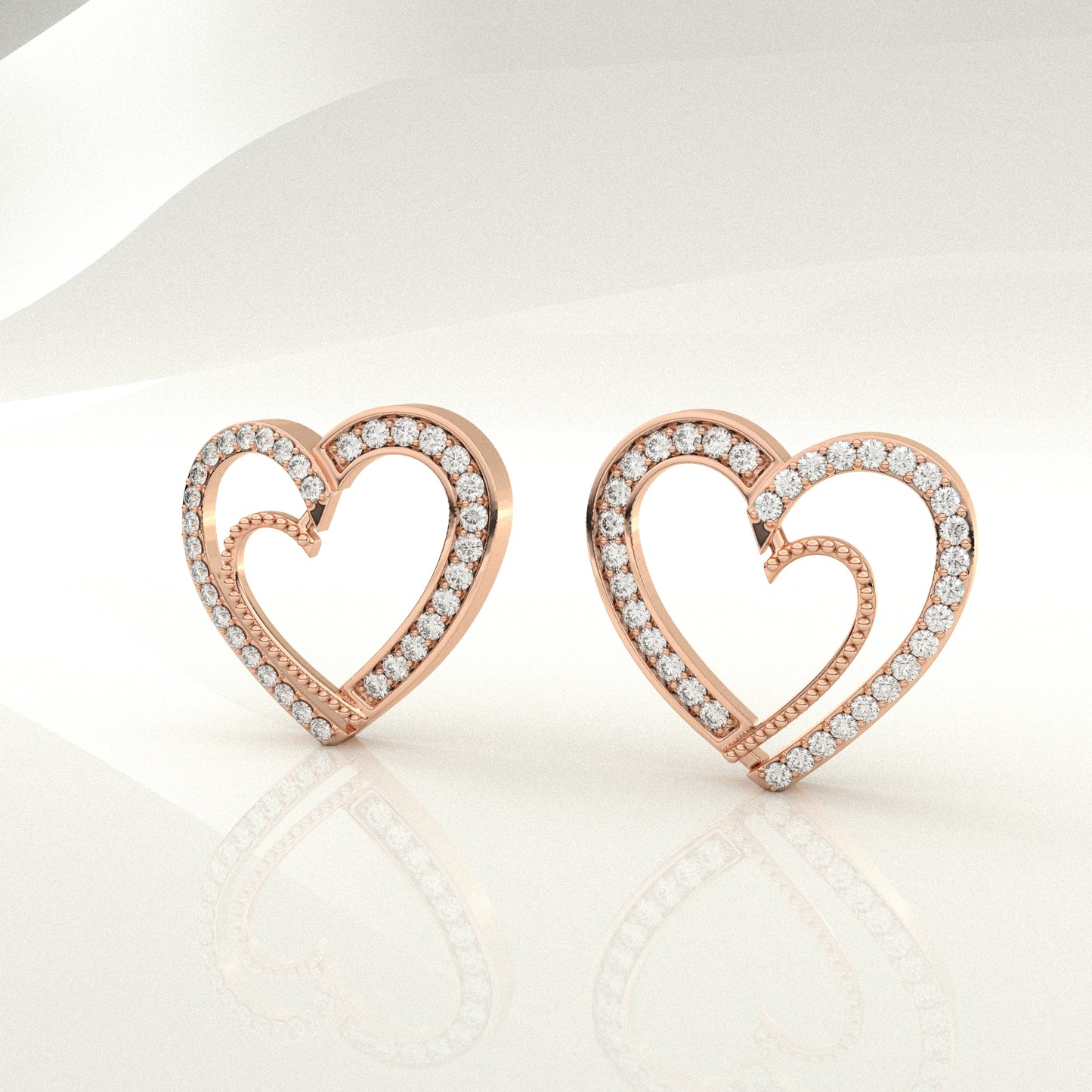 Sakura Moissanite Diamond 925 Silver Earring