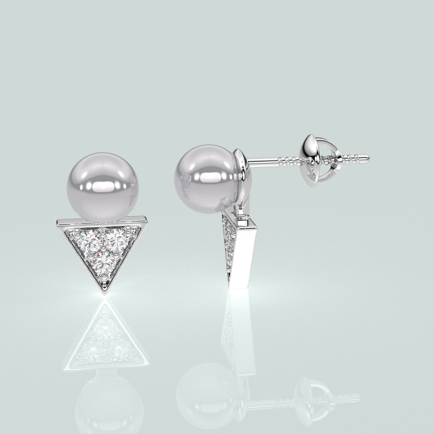 Moneekar Moissanite Diamond 925 Silver Earring