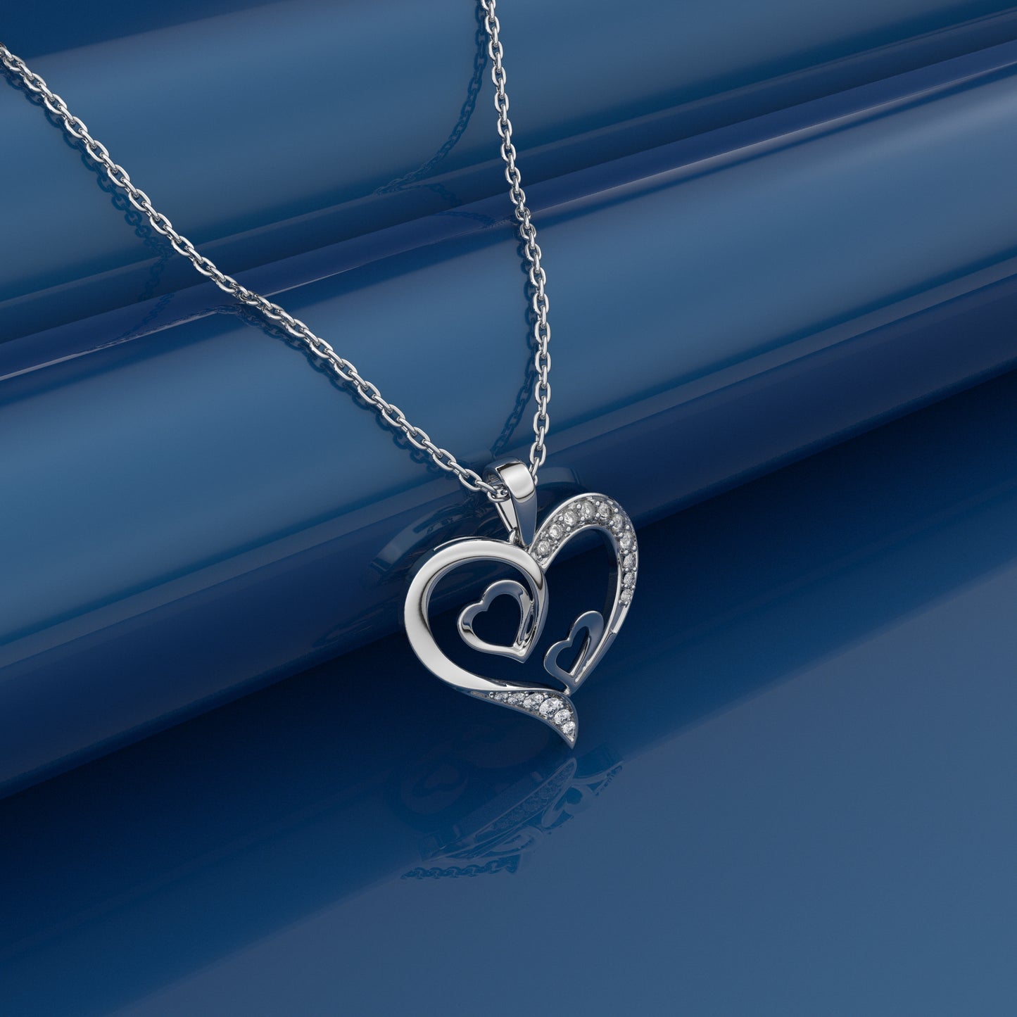 Rikelus Moissanite Diamond 925 Silver Necklace Set