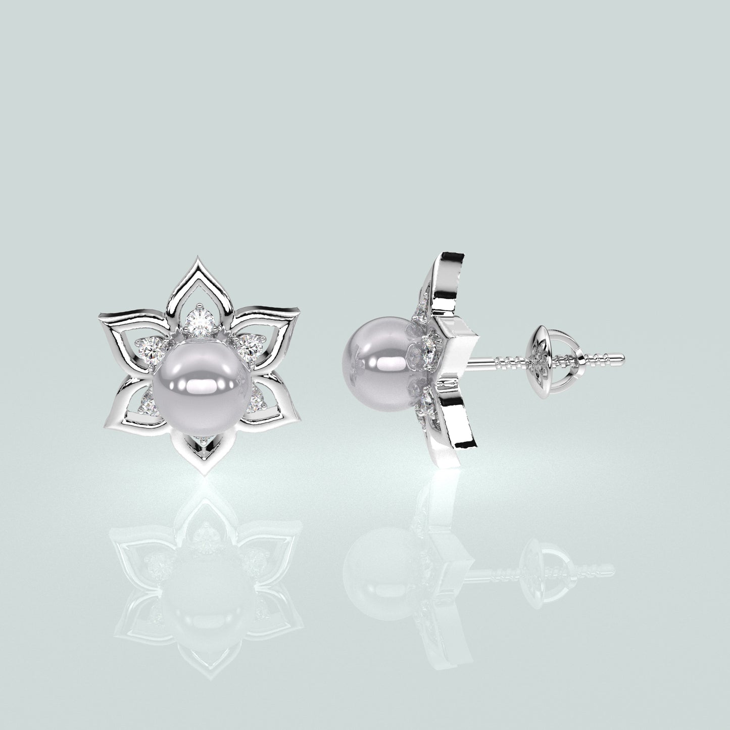 Delightful Moissanite Diamond 925 Silver Earring