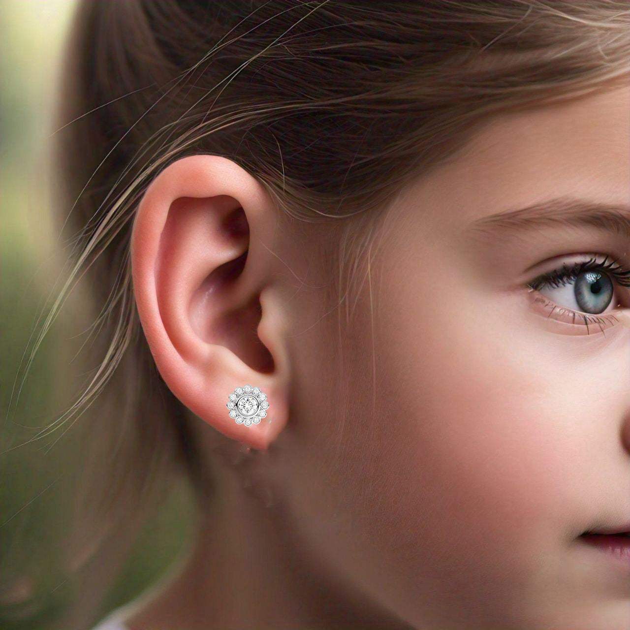 Thomas Moissanite Diamond 925 Silver Earring
