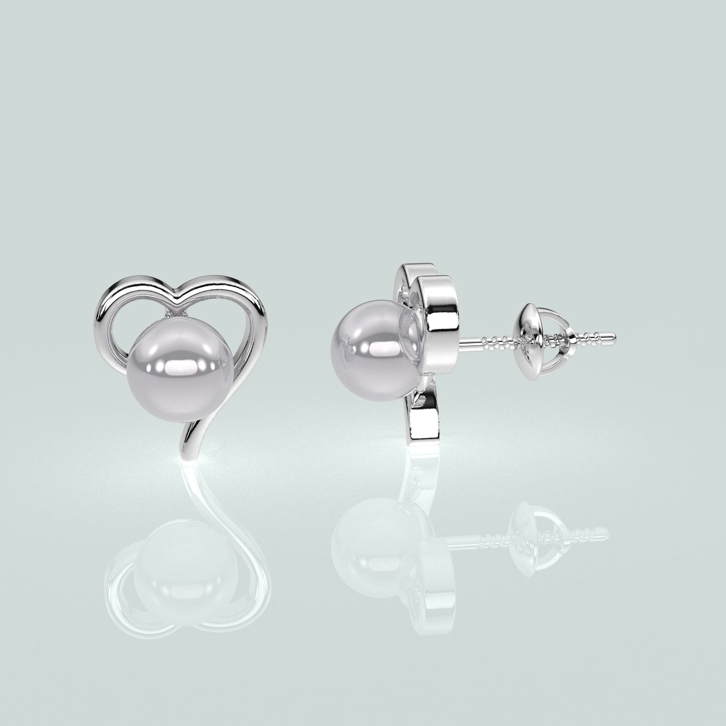 Love Heart 925 Silver Earring