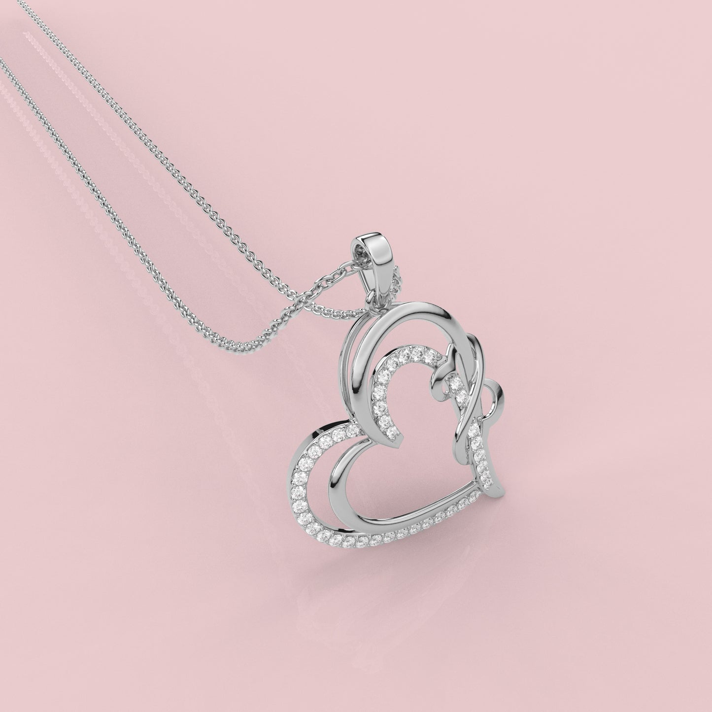 Boghra Moissanite Diamond 925 Silver Necklace