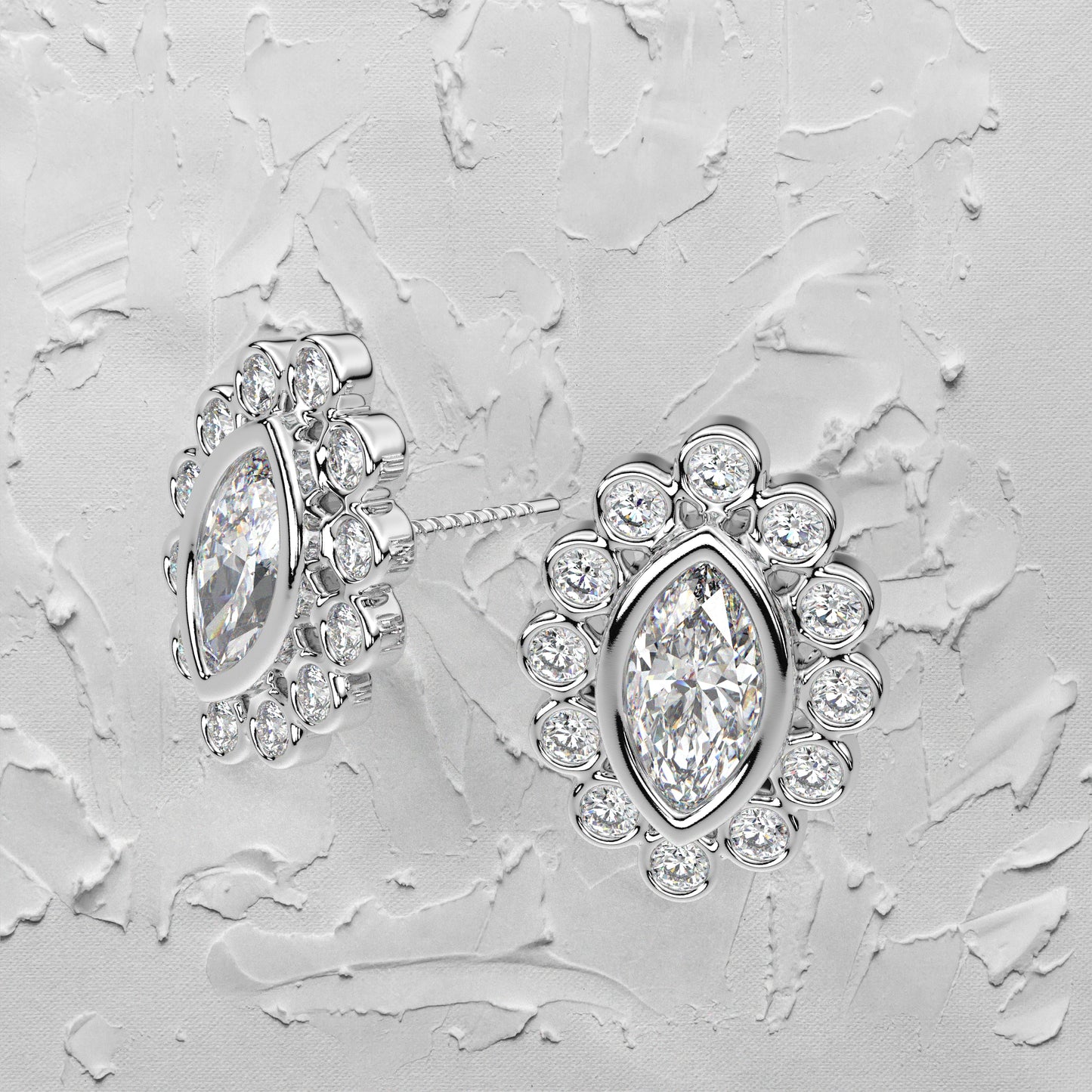 Voia Moissanite Diamond 925 Silver Earring