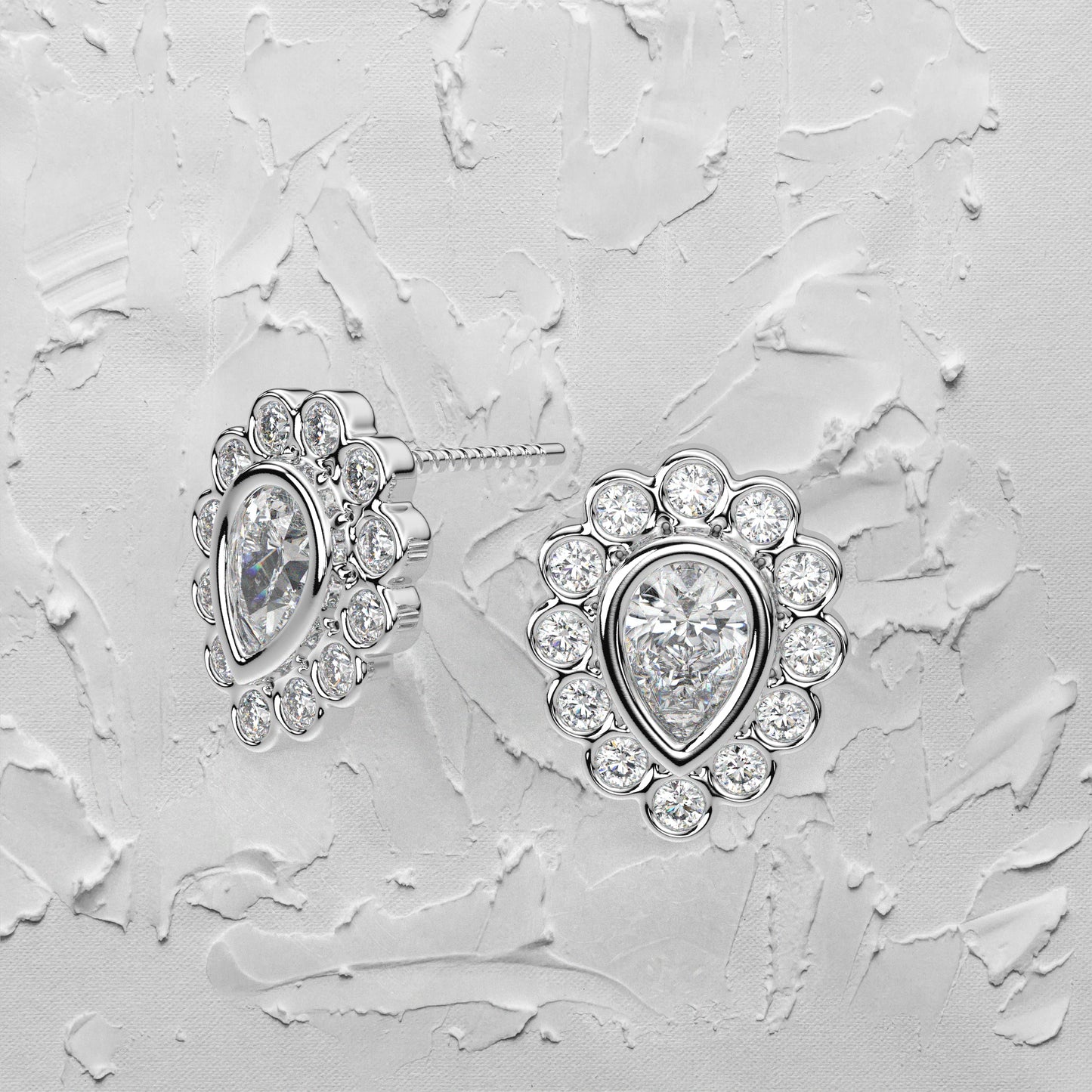 Dishis Moissanite Diamond 925 Silver Earring
