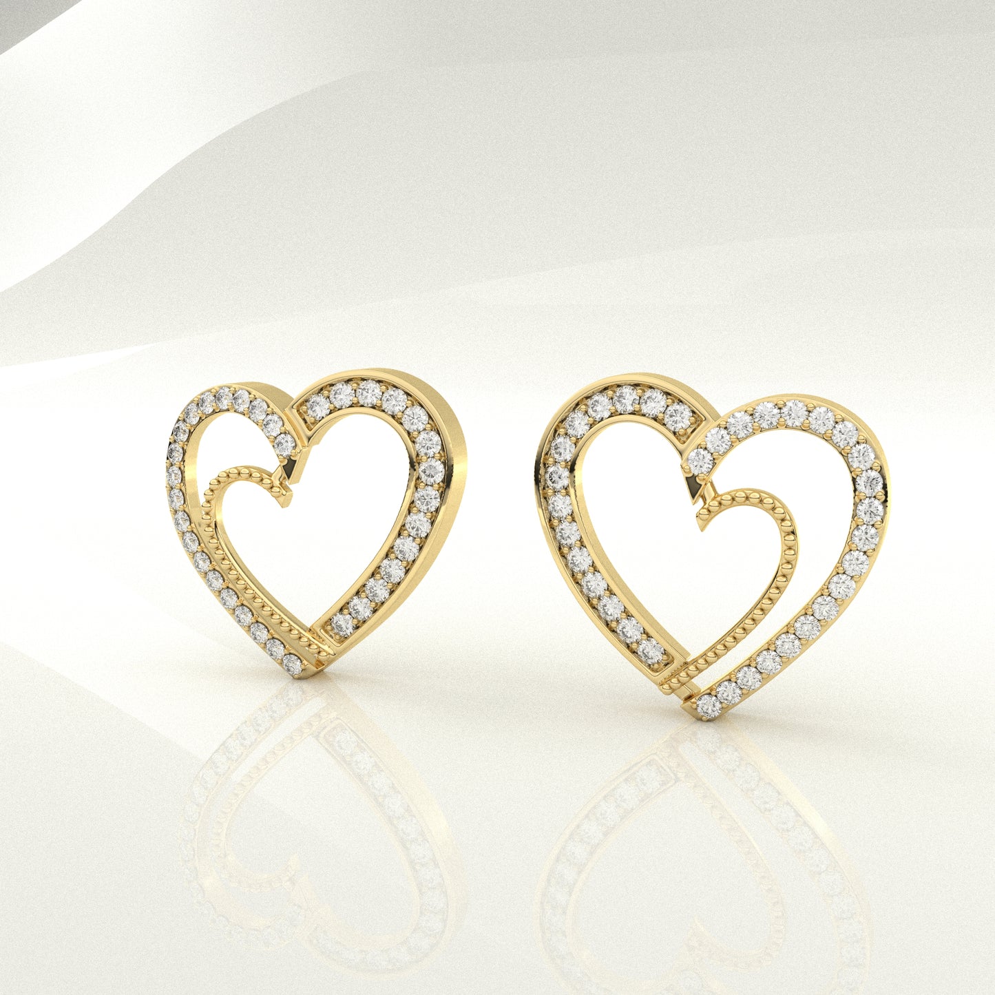 Sakura Moissanite Diamond 925 Silver Earring