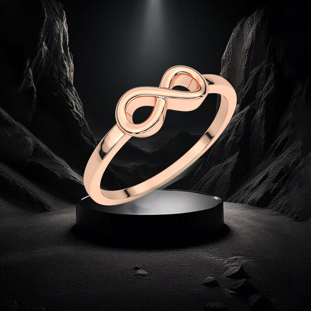 Rose gold Infinity 925 Silver Ring