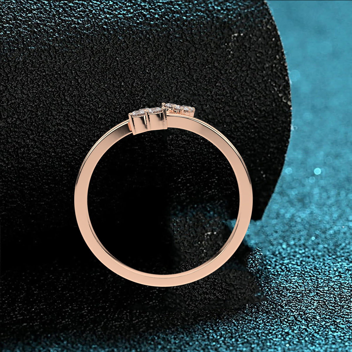 Glow rose gold 925 Silver Ring