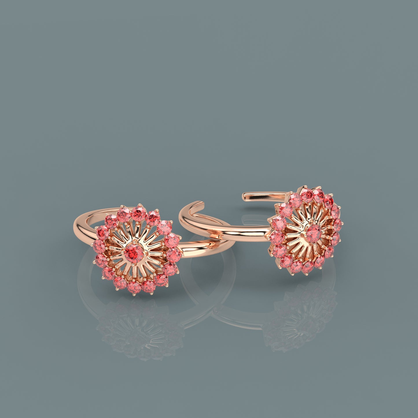 Guinea Rose gold Adjustable 925 Silver Toe Ring