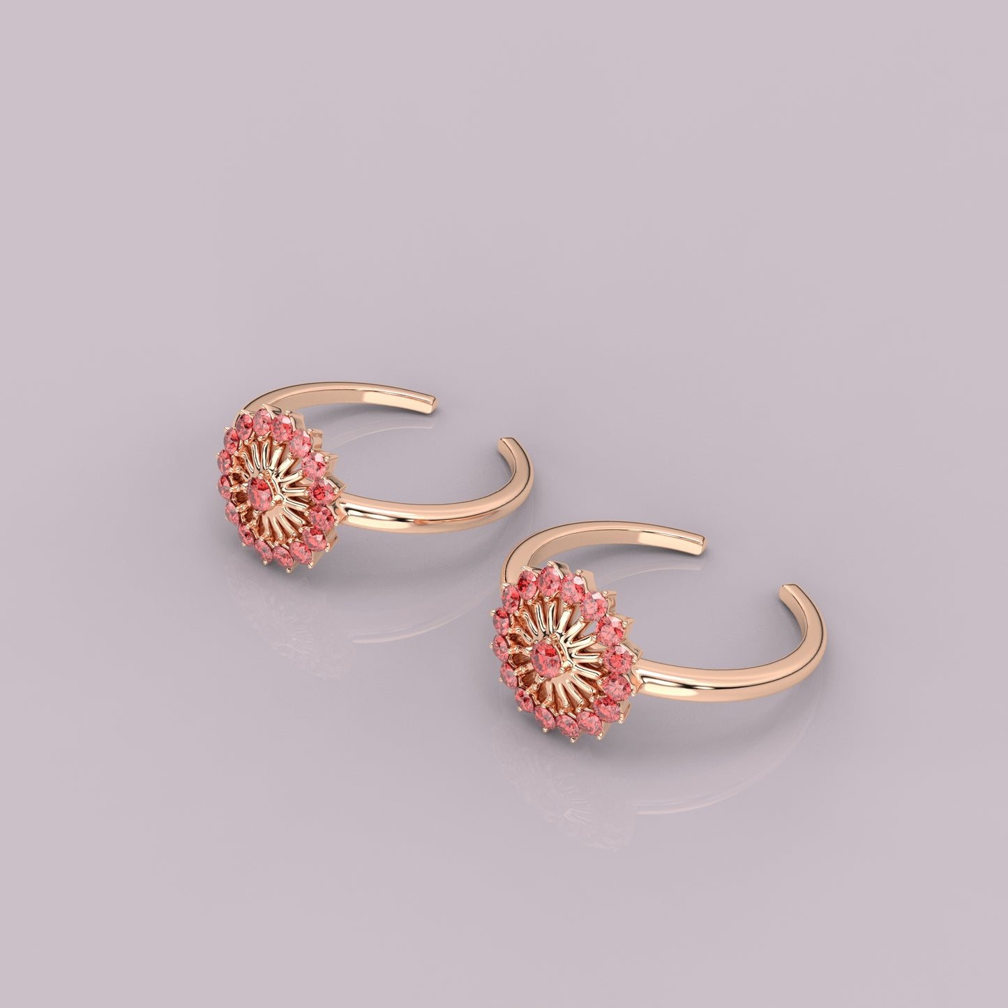 Guinea Rose gold Adjustable 925 Silver Toe Ring