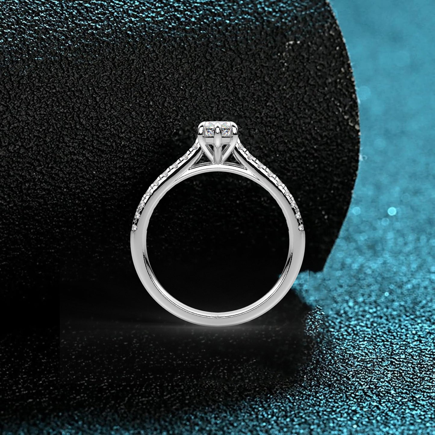 Solitaire 925 Silver Marquise Ring