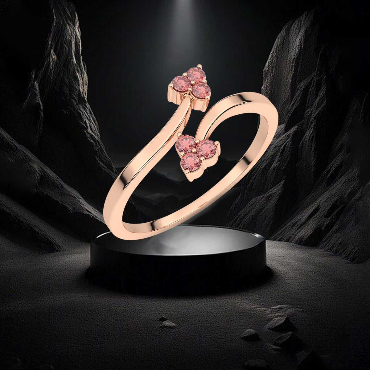 Rose gold Galaxy 925 Silver Ring