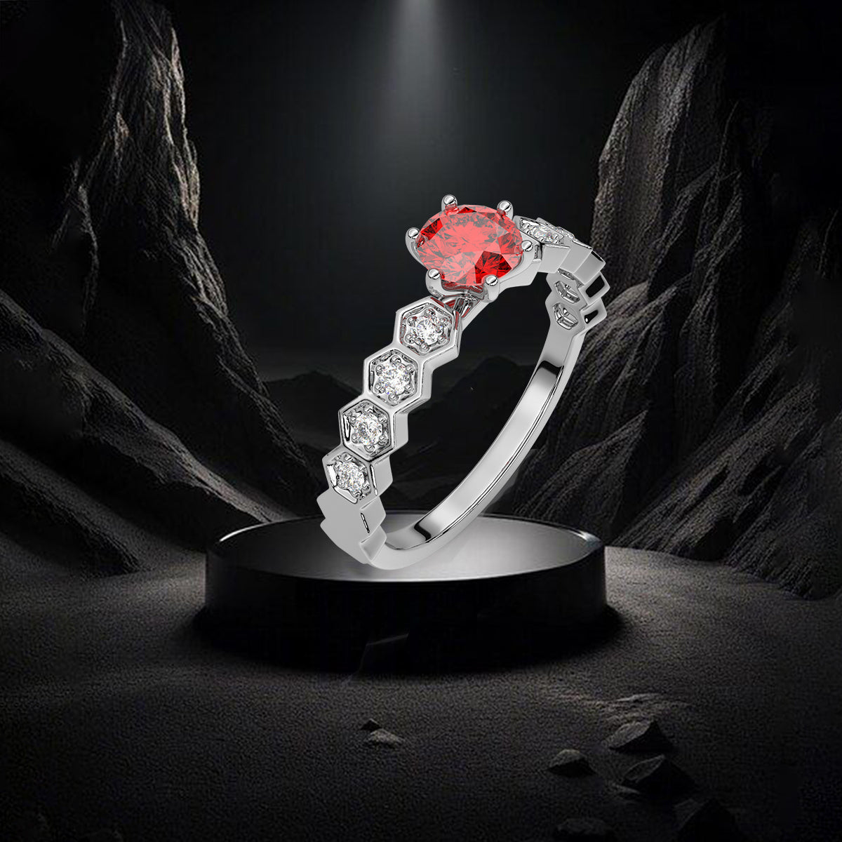 Yanik Ruby 925 Silver Ring