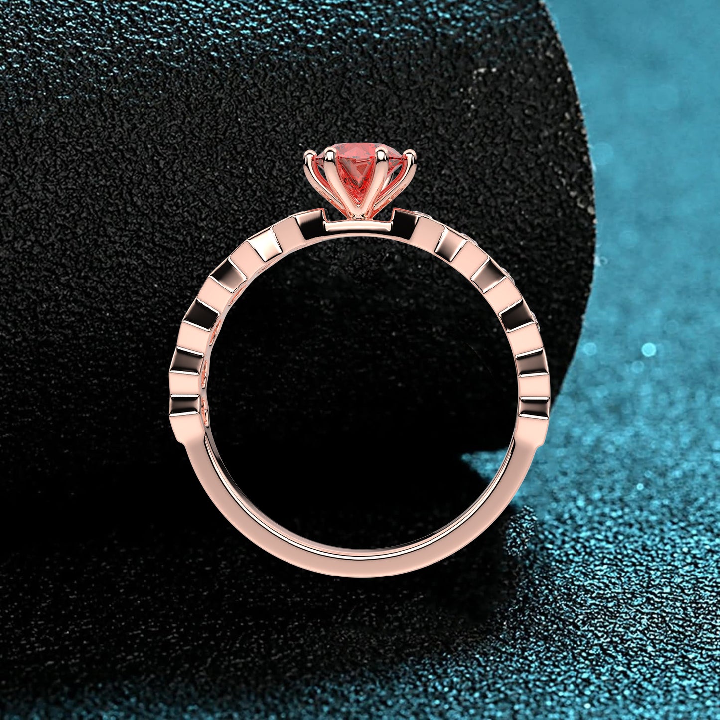 Rose gold Yanik Ruby 925 Silver Ring