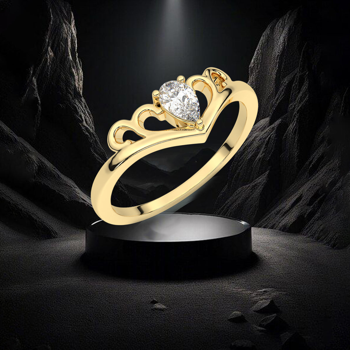 Yellow gold Caitlin 925 Silver Ring