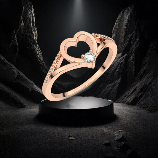 Rose gold cubic 925 Silver Ring