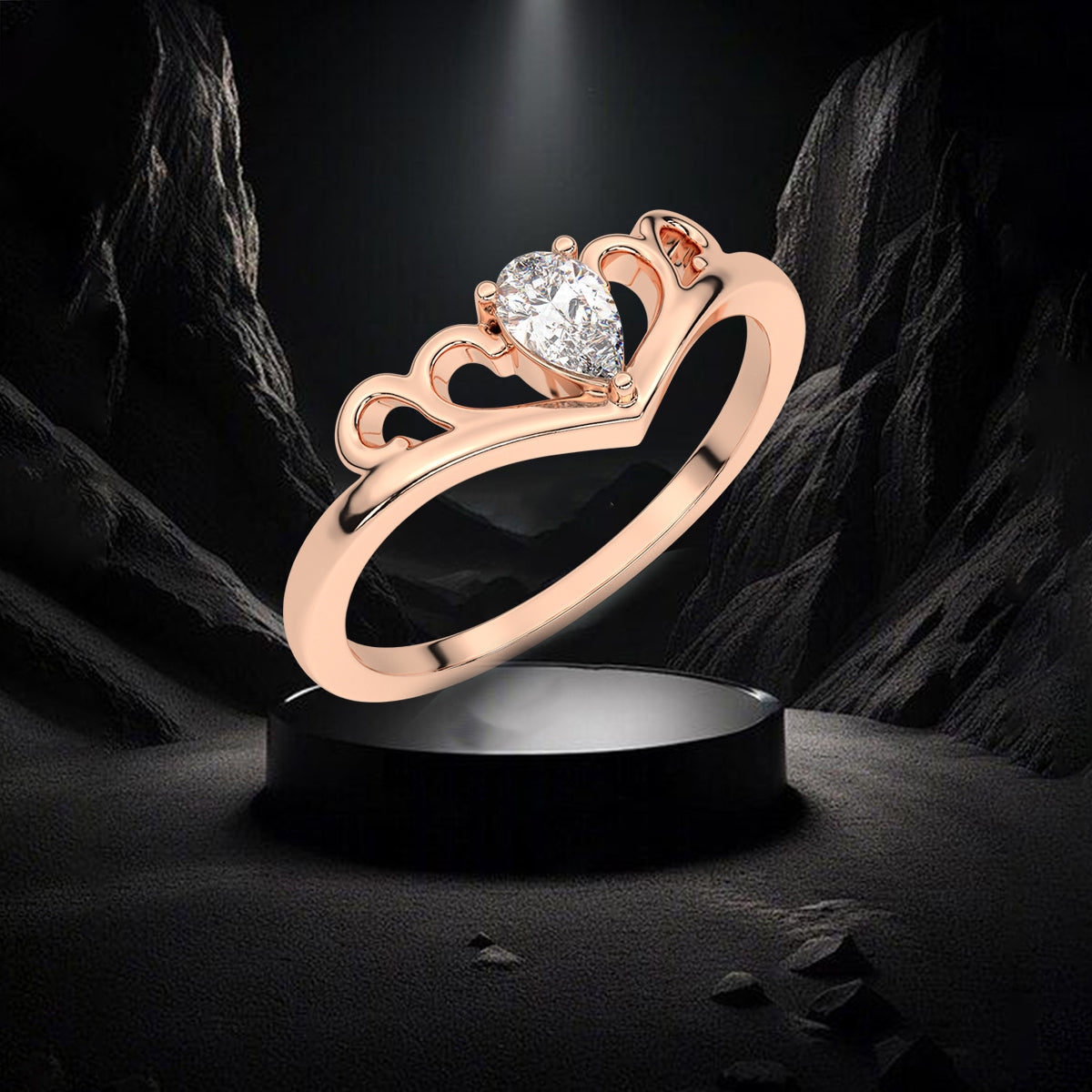 Rose gold Caitlin 925 Silver Ring