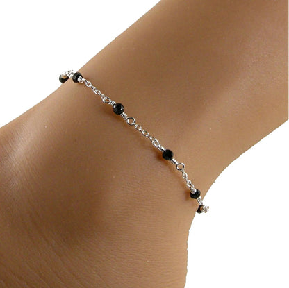 Crystal 925 Silver Anklet