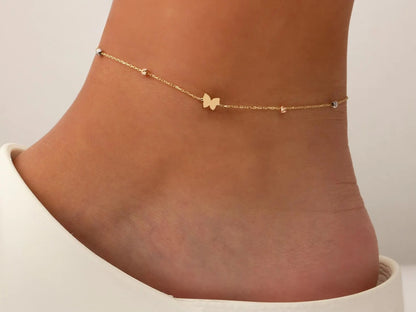 Moon Bead 925 Silver Anklet