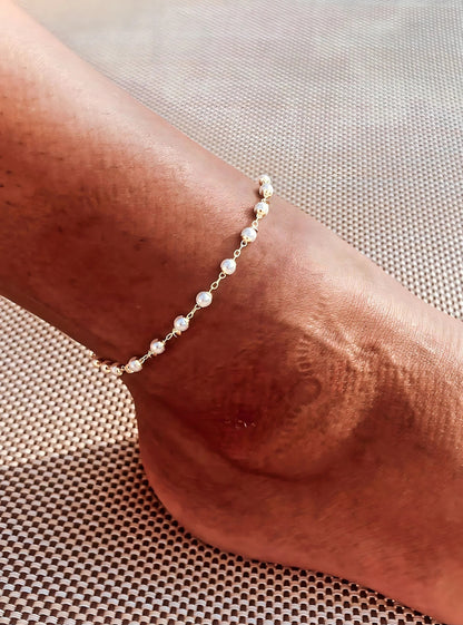 Pearl 925 Silver Anklet