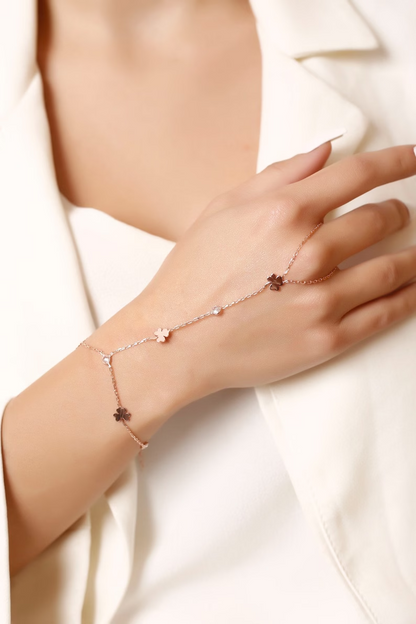 Leaf 925 Silver Hand Chain