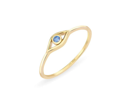 Moissanite Evil Eye 925 Silver Ring