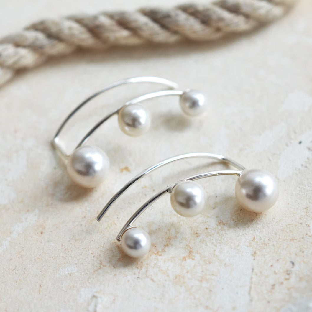 Faux 925 Silver Earring