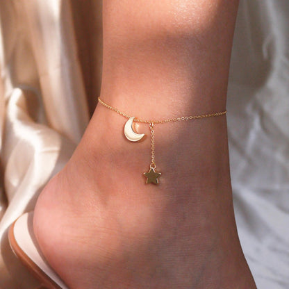 Moon Star 925 Silver Anklet