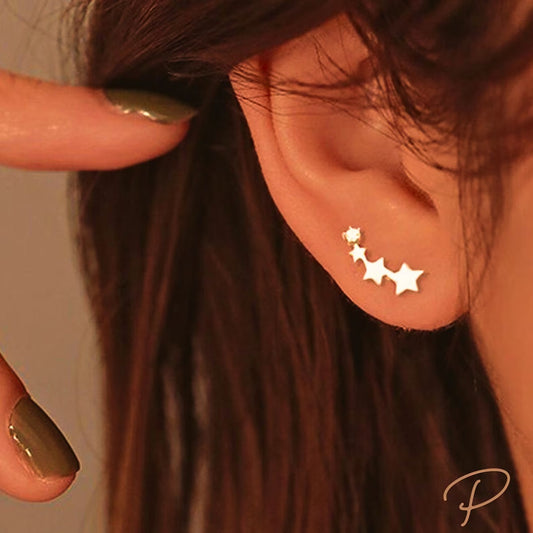 Quadruple 925 Silver Earring