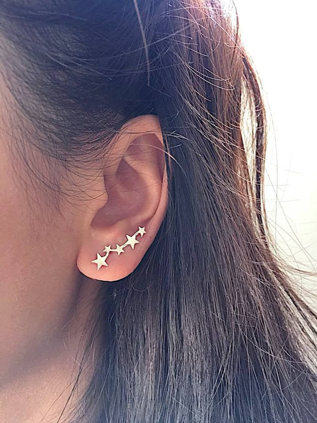 Cluster Star 925 Silver Earring