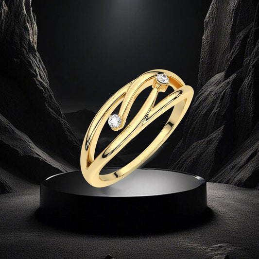 Yellow gold Crosslite 925 Silver Ring